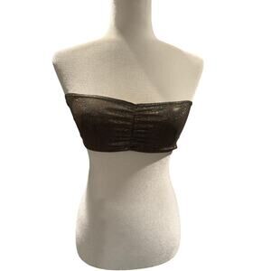 AMERICAN APPAREL Sparkle Gold Tube Top/Bra in Size Medium